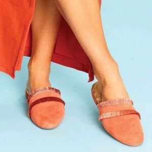 Birdies The Ani - Coral Mules in Suede